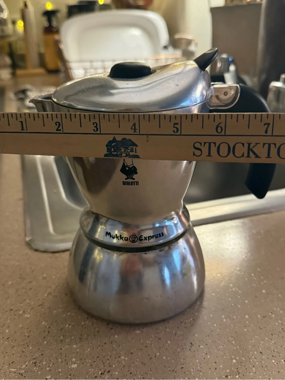 Bialetti Mukka Express 2 Cup Cappuccino Espresso Maker Vintage Italy Aluminum